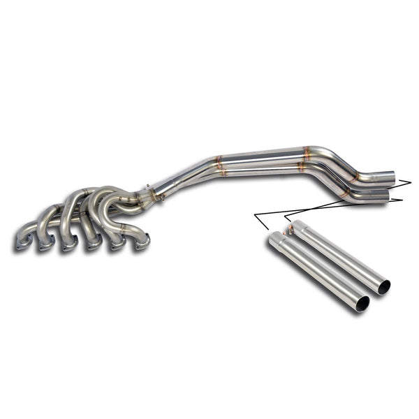 "Racing" dual exhaust kit system, 2 x Ø60mmFull kit only