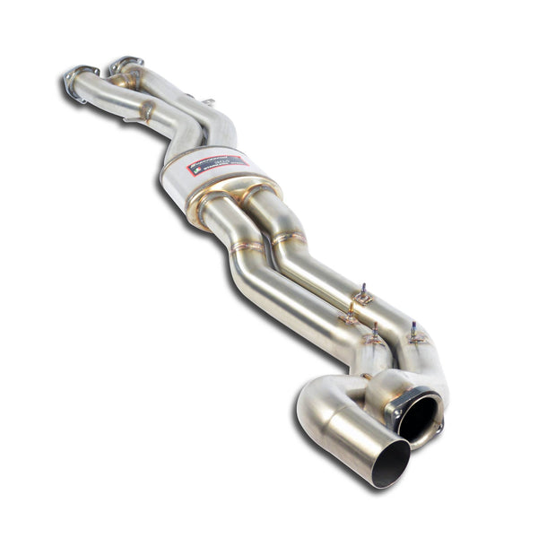 100% Stainless Racing exhaust system, Oversize 2x Ø 63,5 mm.