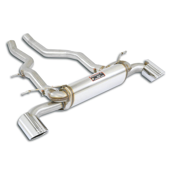 100% Stainless steel "Cat.-back" right - left system, for the stock rear bumper