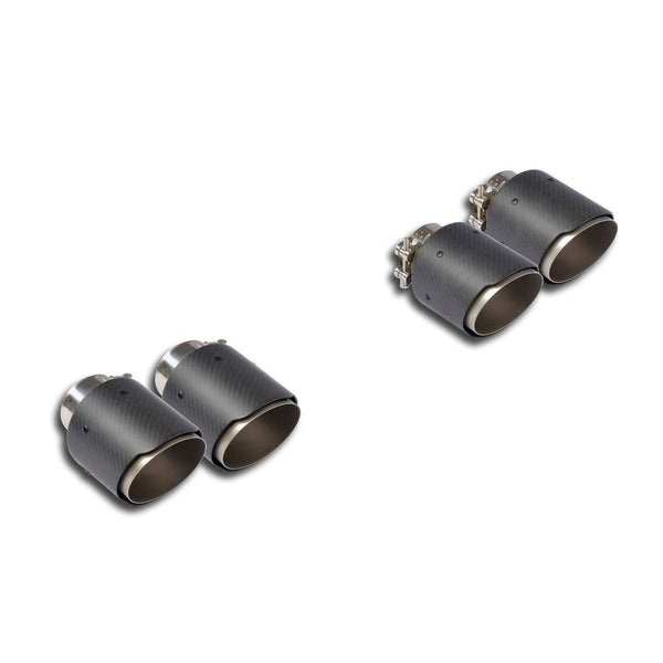 Supersprint 931564 Endpipe kit Right OO100 - Left OO100  carbon