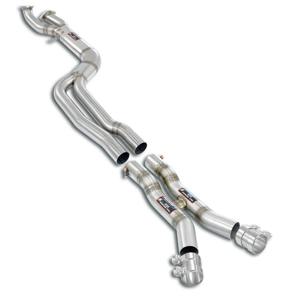 Bmw M Bmw G80 M3 J-Pipe Race PackageDeletes the secondary catalytics + mid resonatorsAccepts the Std - Oem muffler 527750
