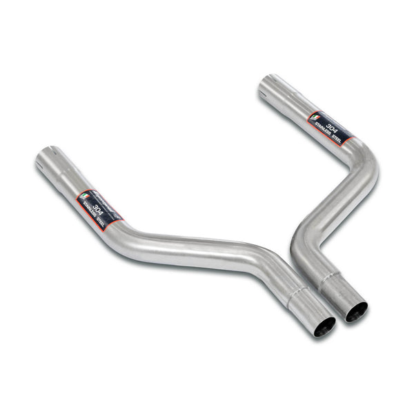 100% Stainless steel system 2 x Ø 50mm for OEM downpipes