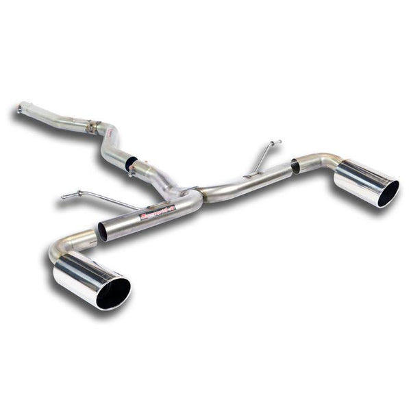 Connecting pipe + rear pipe Right O100 - Left O100(Muffler delete)