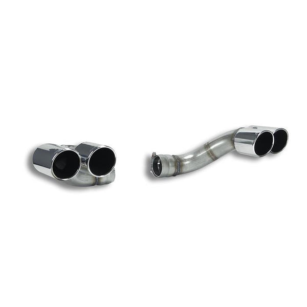 100% Stainless steel "Racing" systemCompatible with M-Sport bumper and normal bumper with trapezoidal tailpipes, bumper must be trimmed on stock round tailpipes bumper modelFull kit only