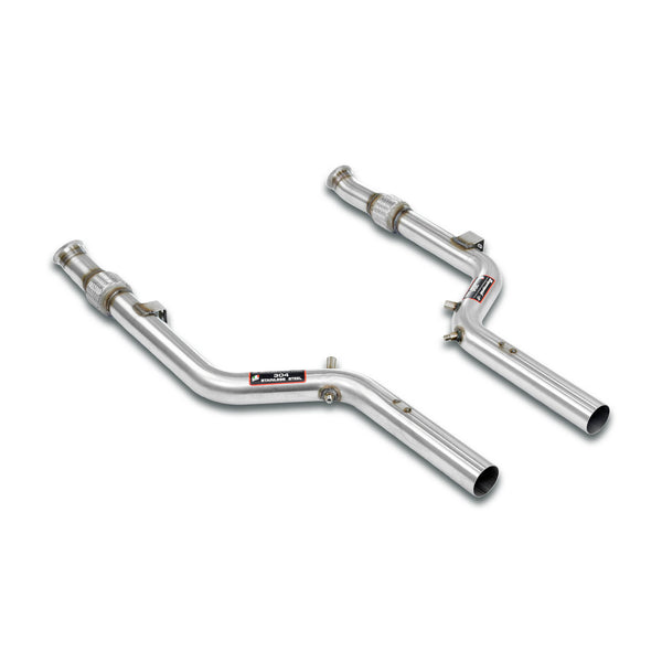 100% Stainless steel "Cat.-back", Twin Pipe systemFor the stock rear bumper + endpipes(Deletes GPF)Full kit only