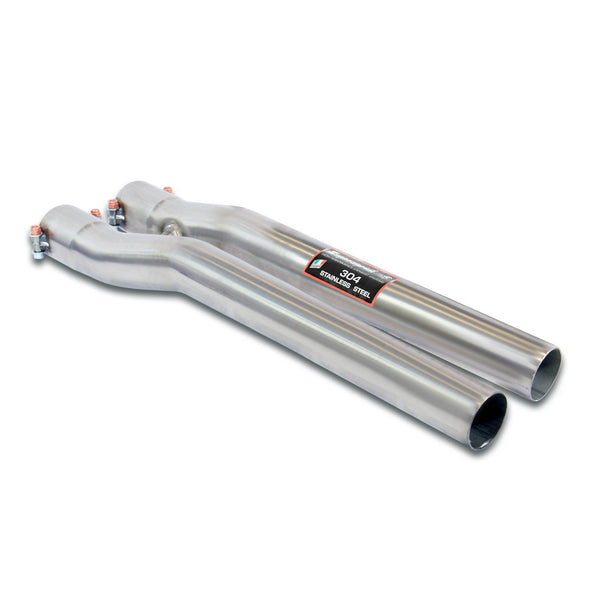 100% Stainless steel Cat-back system "Twin Pipe"Rear exhaust right - left for OEM tailpipesFull kit only