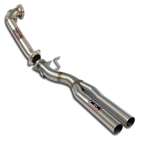 Turbo downpipe and front pipe kit + "Y-Pipe"for replacing precatalytic converter and main cats,for OEM centre section