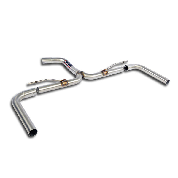 Right - Left exit system, 100% Stainless steel (For "S3" Sedan rear bumper)Full kit only