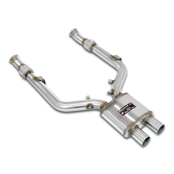 100% Stainless steel "Cat.-back", Twin Pipe systemFor the stock rear bumper + endpipes(Deletes GPF)Full kit only