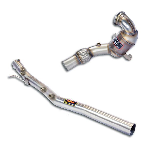 Turbo downpipe 100% Stainless steel system, Oversize Ø76mm ->  Ø65mm(Deletes GPF)Turbo Outlet Ø117mm version