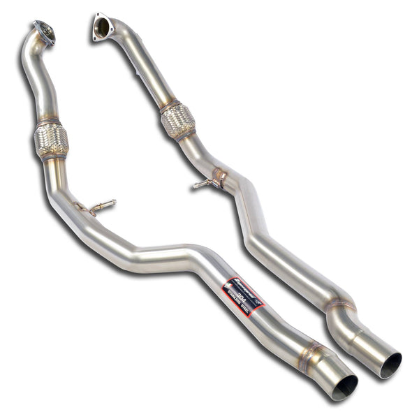 Downpipe + Metallic catalytic converter, Oversize 2 x Ø65mm, 100% Stainles steel(Left Hand Drive only)Compatible with the stock Cat.-Back sectionFull kit only