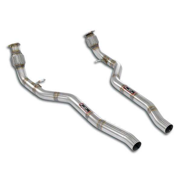 Downpipe + Metallic catalytic converterOversize 2 x Ø65mm, 100% Stainless steelCompatible with the stock Cat.-Back section