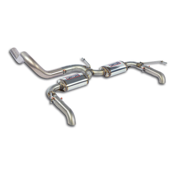 Rear muffler 100% Stainless steel for OEM diffuserFor the models with a letf-side exit only exhaust, it is necessary to mount the original muffler support on the right side (cod. 9675078380)