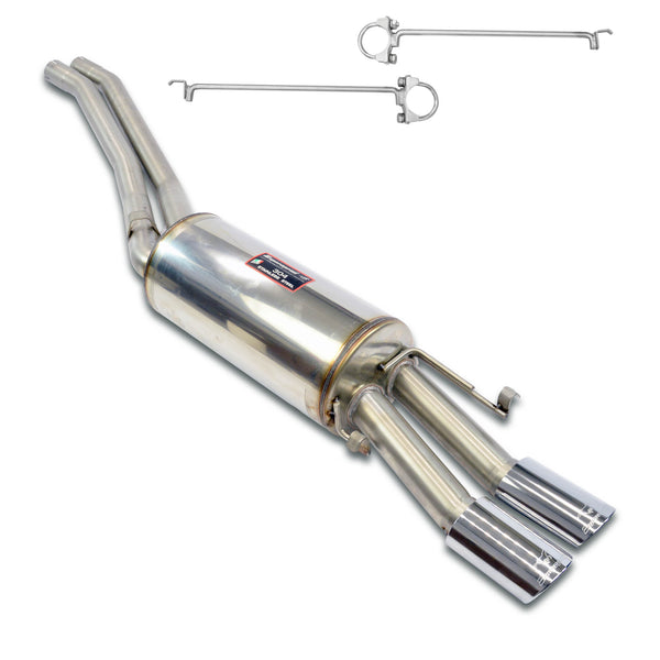 Mercedes Classic Mercedes W126  Se (Sedan) Mid-pipe kit + rear muffler, oval tips 90x70For AMG wide body rear bumper 840307