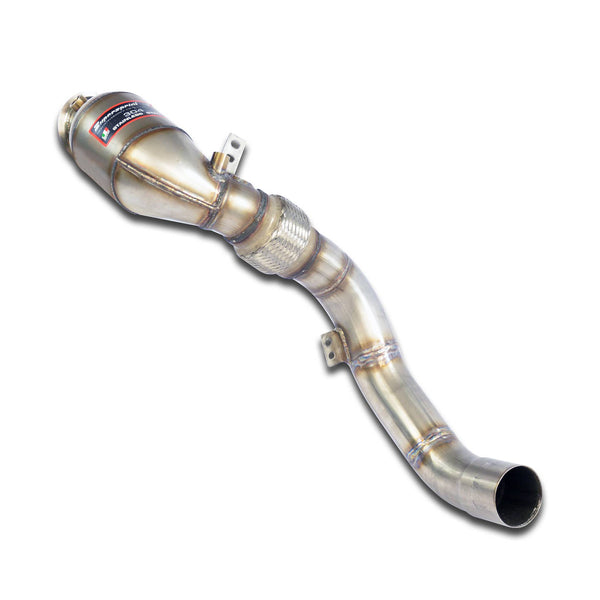 Bmw M Bmw F95 X5 M Turbo downpipe kit +  Metallic catalytic RightAccepts the stock "Cat.-Back" system 526921
