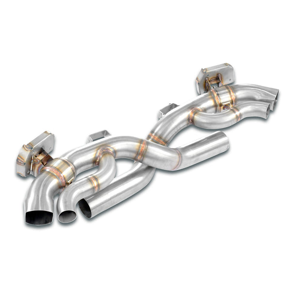 Porsche 992 Series Turbo / Turbo S Rear pipe kit Right - Left with valves(Muffler delete) 861014