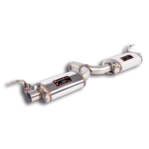 100% Stainless steel "Racing" systemCompatible with M-Sport bumper and normal bumper with trapezoidal tailpipes, bumper must be trimmed on stock round tailpipes bumper modelFull kit only