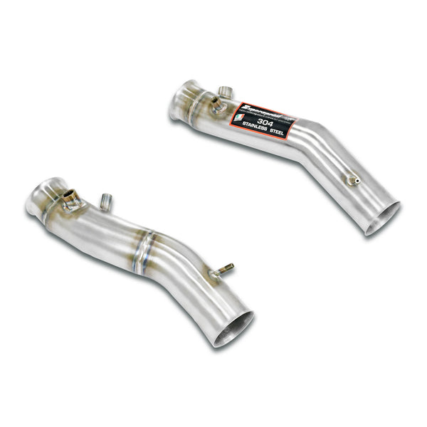 Front exhaust kit for OEM rear muffler