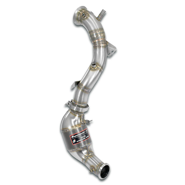 Downpipe Left + Metallic catalytic converter(Replaces pre-catalytic converter + GPF)With bungs for the pressure sensor / EGT