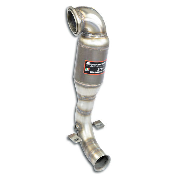 Downpipe with Metallic catalytic converterWith sensor bungs